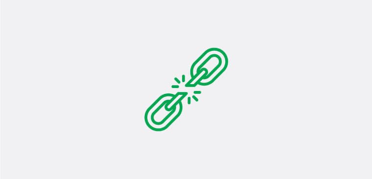 Slavery icon. Chain being broken