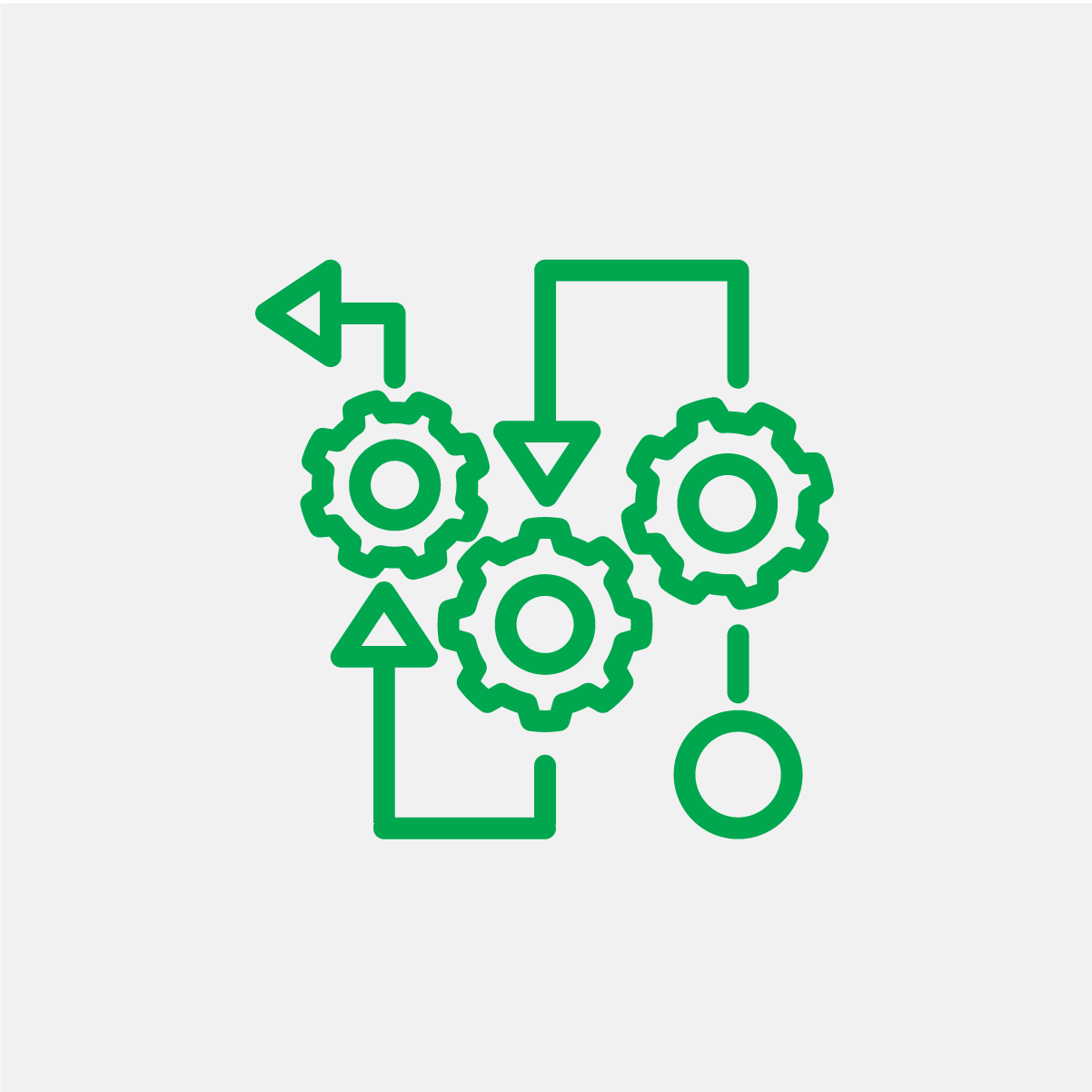 icons with cogs turning